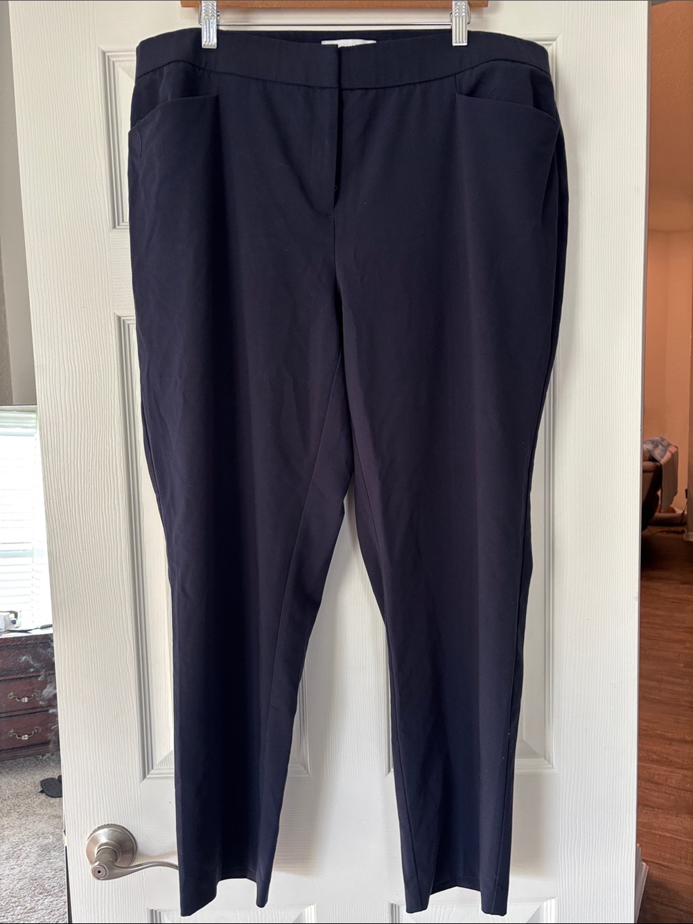 Lark & Ro Navy Tapered Work Trousers